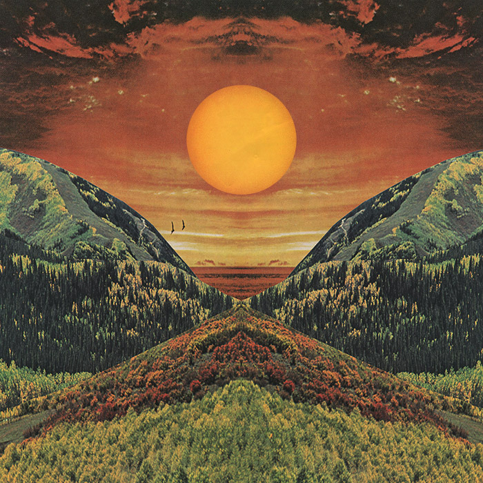 Karen Lynch Collage — “Sunset vibes” Collage art by Karen Lynch - Leaf...