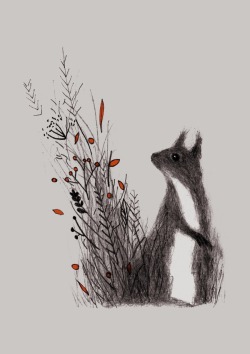 littleg:  (via Squirrel, an art print by Linette No - INPRNT) 