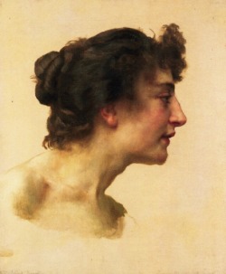 artist-bouguereau: Study of the Head of Elize,