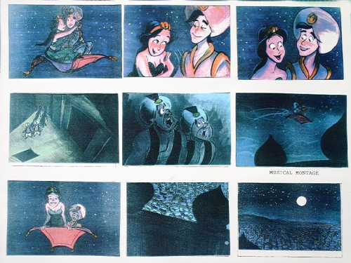 mydollyaviana:Early Aladdin storyboard sequences by Francis Glebas