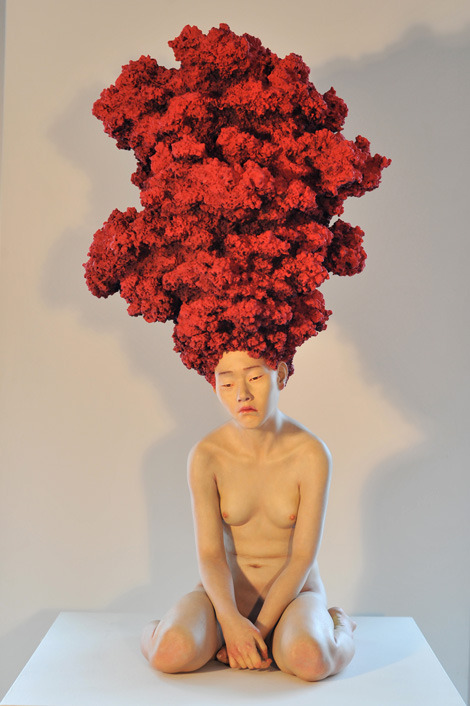 red-lipstick:  Choi Xoo Ang (b. Seoul, South Korea) - #1: Listener   #2: The Vegetative State (detail), 2007 Sculptures: Mixed Media  #3: Islets Of Aspergers Type X, 2009  #4: Islets Of Aspergers Type , 2009   #5: The Noise (detail), 2007  #6: