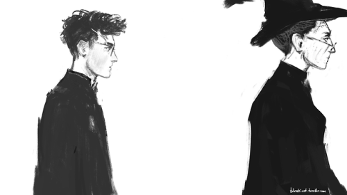 blvnk-art:There had been a previous occasion when Harry, expecting to be caned by Professor McGonaga