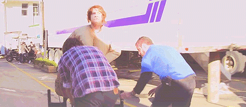 ohnymeria:Martin Freeman on the set of The Hobbit. (x)