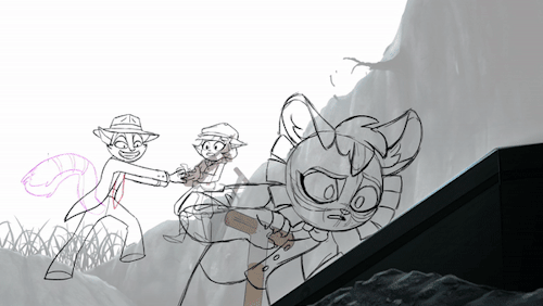 lackadaisycats:Rough animation of Rocky, Freckle and Ivy for the Lackadaisy animated short film by S