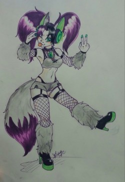 *Draws Hands Badly*  Some Cute Concept Art I Pooted. Rave Aura X3