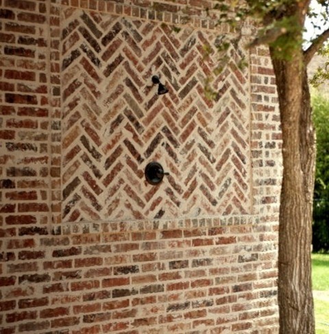 Outdoor Shower Patio In DallasExample Of A Large Classic Backyard Outdoor Patio Shower Design