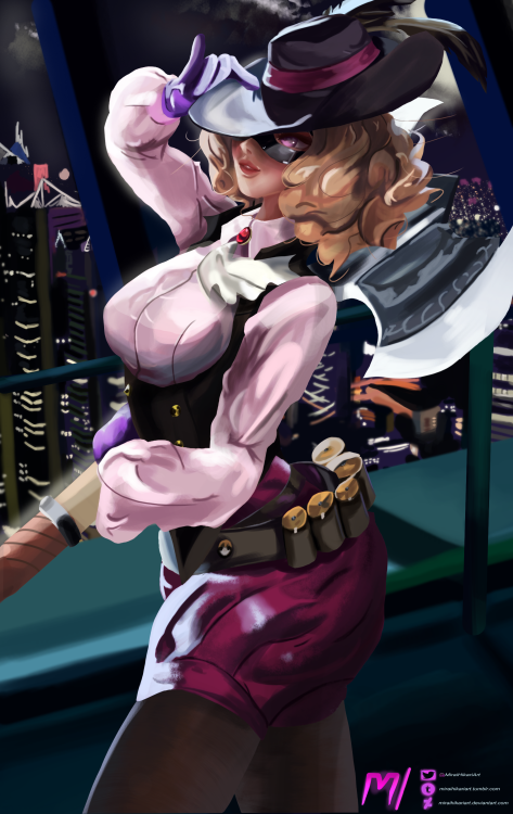 The beautiful phantom thief (and my personal favourite) Haru! Really loved painting this one, might 