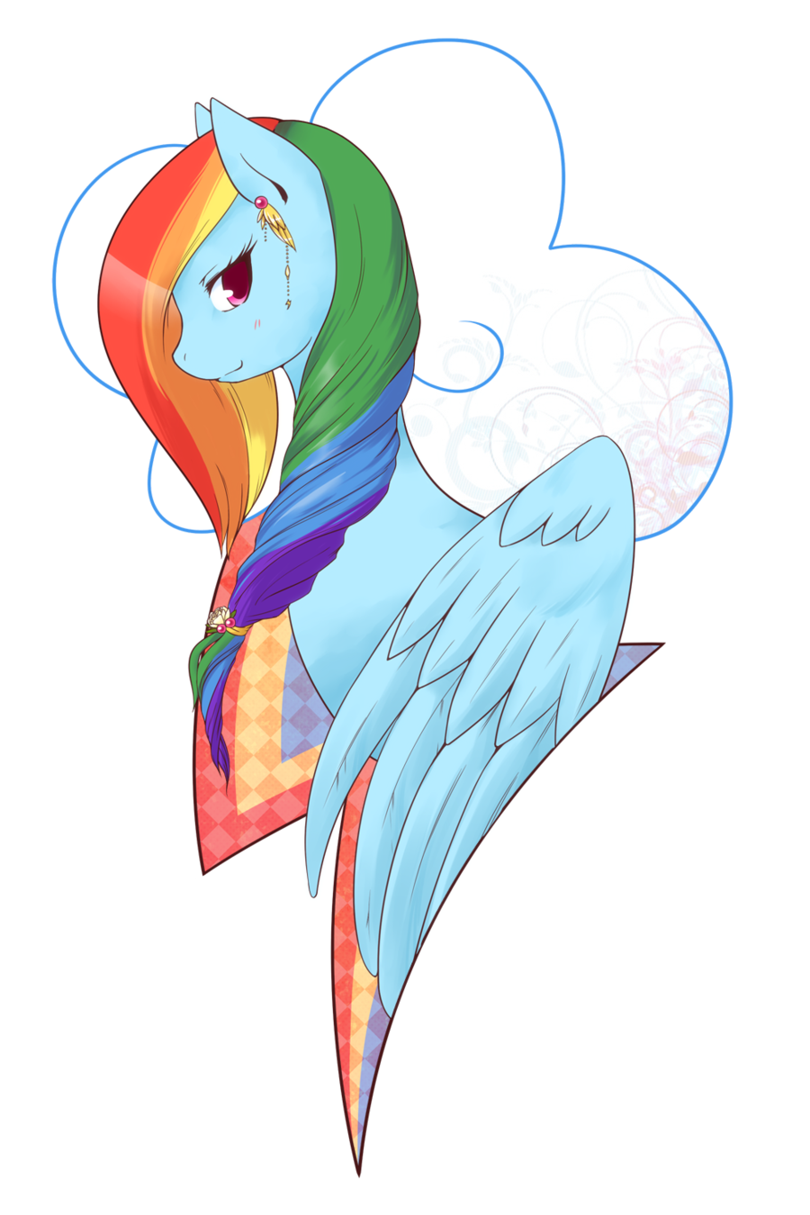 rainbowfeatherreplies:  rainbowdash by dieva4130 &ldquo;Most awesome hair!&rdquo;
