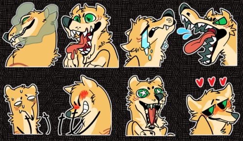 telegram stickers for nizzlesniz and renegademunster on twitter.