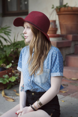 brixton:      Brixton Friday Feature: Olivia  Wearing the Nora hat.  Photos by Kelle Ramsey      