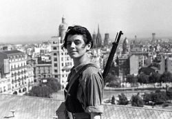 autonome-antifa:  161infocafe:  REST IN PEACE. Marina Ginesta, anti-fascist fighter in the Spanish civil war when just 17, died today aged 94.  I got a huge poster with her in my room…rest in piece…  !NO PASARAN!