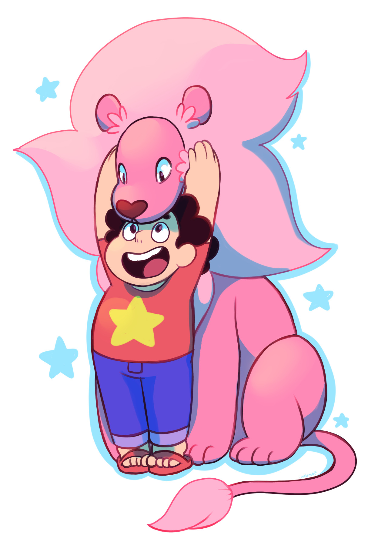 luvlymilk:  Steven Quartz Universe &amp; Lion