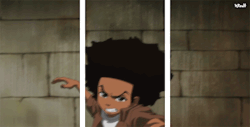 hueyfreemanonlyspeaksthetruth:  To celebrate Huey Freeman Only Speaks The Truth 2000th post I wanted to do something special, so here it is Huey Freeman slapping the ignorance out of someone in 3D 