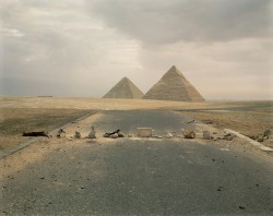thephotoregistry: Road Blockade and Pyramids , 1989 Richard Misrach 