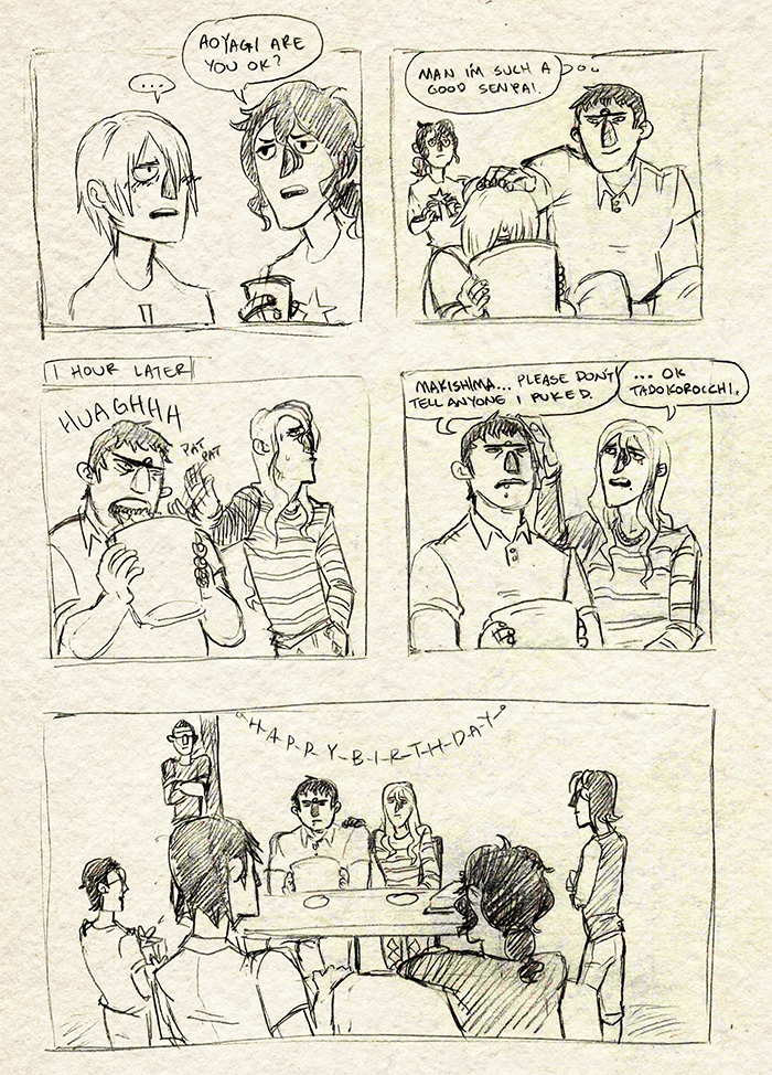 kibsscribs:  A bunch of comics I drew about the goofy shit that happened at my birthday