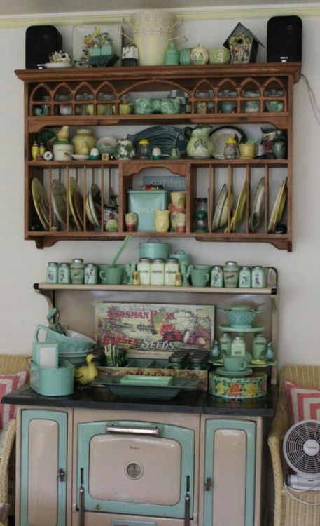 magicalhome: I love using an antique stove as a display piece.