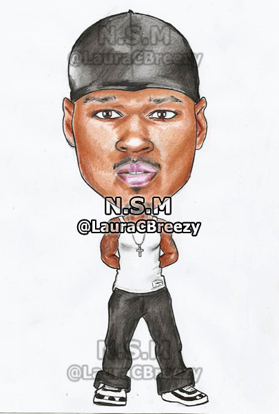 LauraCBreezy — 50 Cent (@50cent) #cartoon #caricature #FanArt
