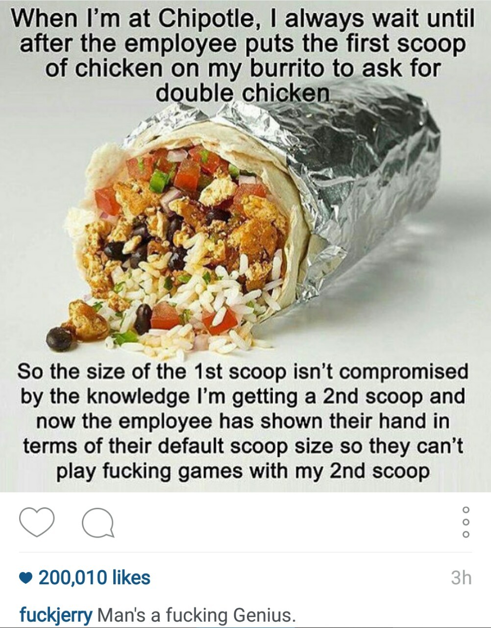 wheresyourpippinnowbitch: Harry Styles showing his passion for Chipotle out here