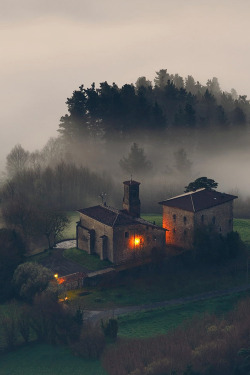 bluepueblo:  Foggy Dusk, Spain photo via