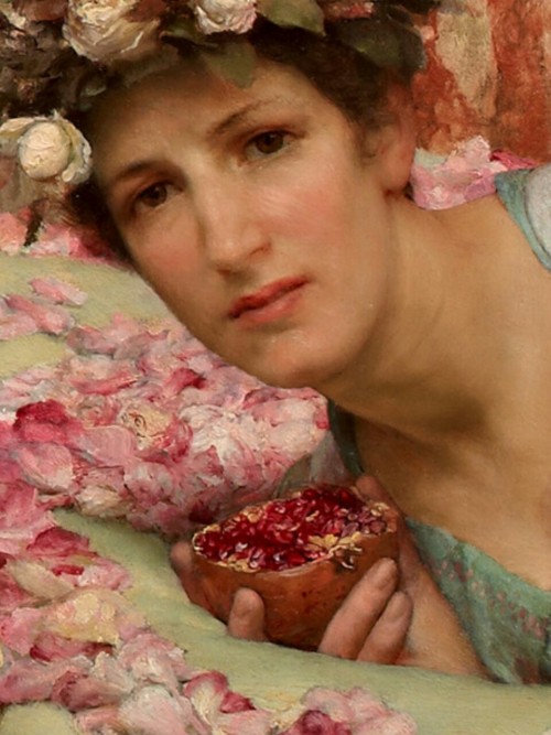 Details (#1) of the Characters of The Roses of Heliogabalus (1888), by Sir Lawrence Alma-Tadema. “H