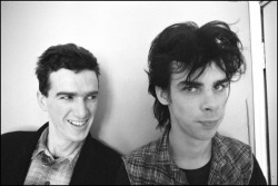 synthpopmachinery:  The Birthday Party : Nick Cave and Mick Harvey photographed by David Corio , London - 17 May 1981 via 