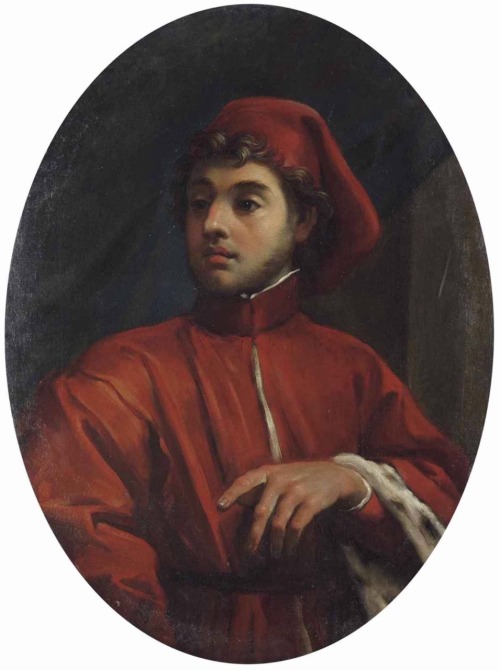 Portrait of a young man.c.1750. Oil on Canvas. Oval. 91 x 68.5 cm. Bolognese School.