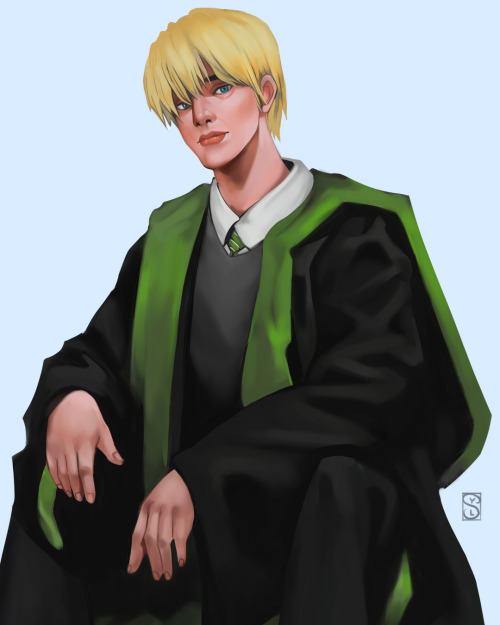 Sixfanarts challenge N. 5Draco Malfoy from Harry Potter! #harry potter#draco#malfoy#draco malfoy#fan art #six fanart challenge #sixfanarts#digital art#digital painting