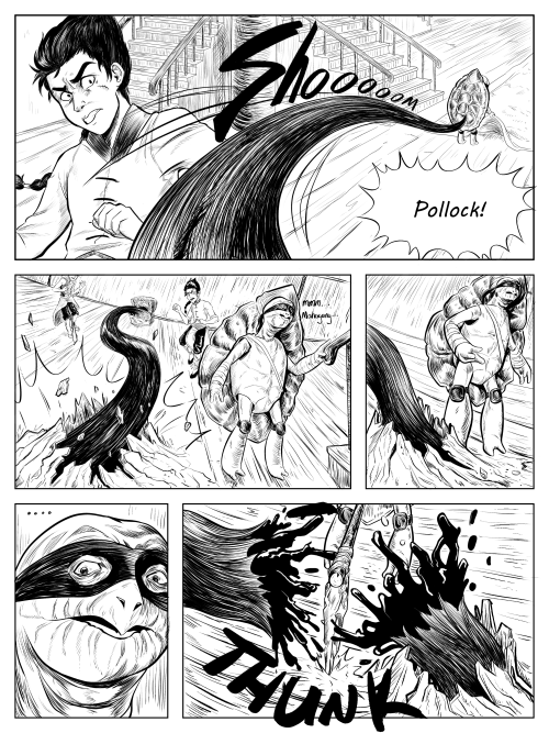 celiacelie:Comic pages for class. Had to take a scene from the d&amp;d session we played for cla