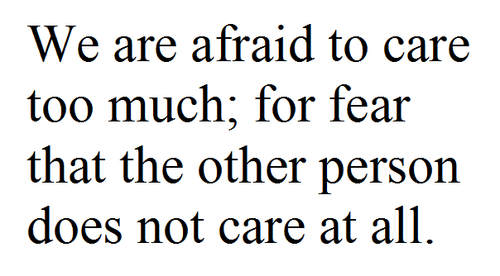 And you don’t care at all so…