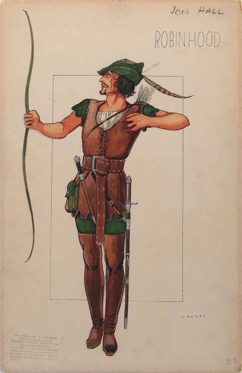 atomic-chronoscaph: The Adventures of Robin Hood - Costume designs by Lon Anthony and Arlington Vall