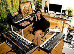 soundrooms:  Mighty Xosar herself in her studio.