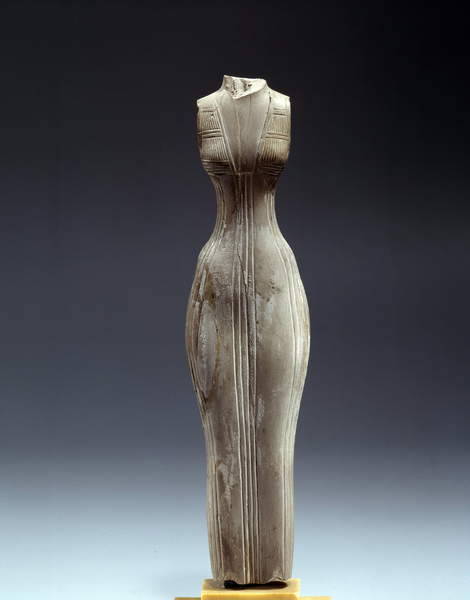 egypt-museum: Statuette of a headless woman  Grey ivory statuette of a headless woman. Middle Kingdo