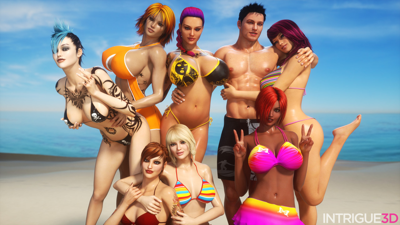 intrigue3d:  Group photo! From left to right clockwise: Zoey, Rylee, Krissy, Adrian,