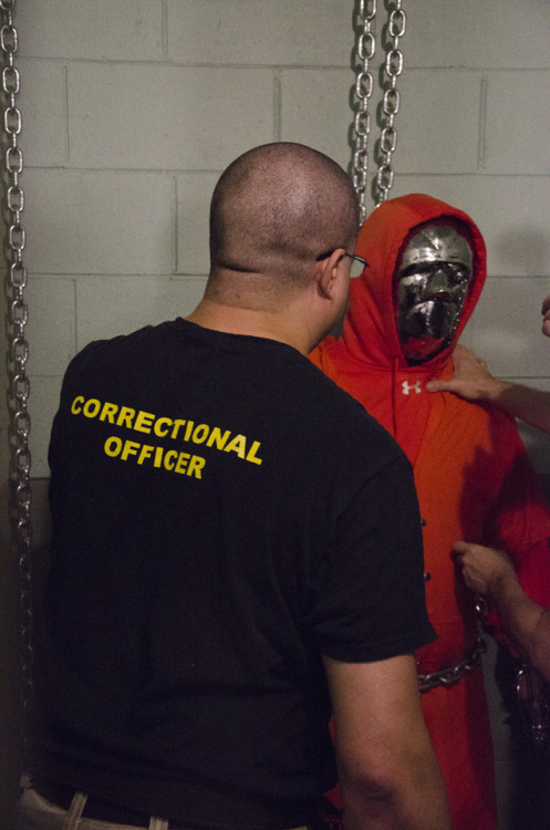 wired4funspike:Four years ago, in February 2015, I had the opportunity to visit Rawk Correctional Institution, which is no longer in business.  It was a great bondage experience.  During this particular scene, Officers Hawk and Rob had me in full rubber,