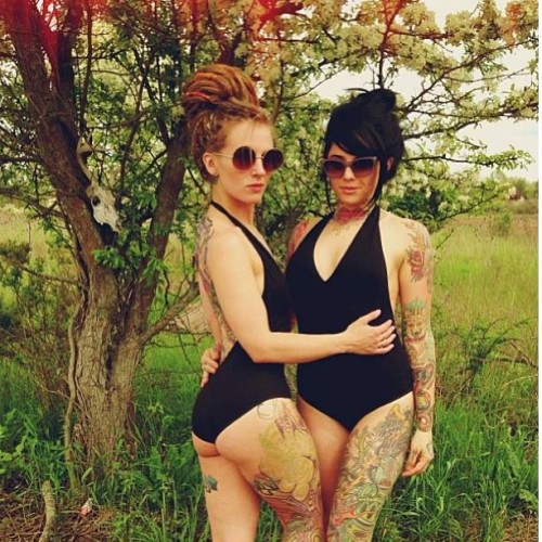 @ohnoradeo and @damselsuicide. Yet another reason America is the champ. #suicidegirls #radeo #damsel