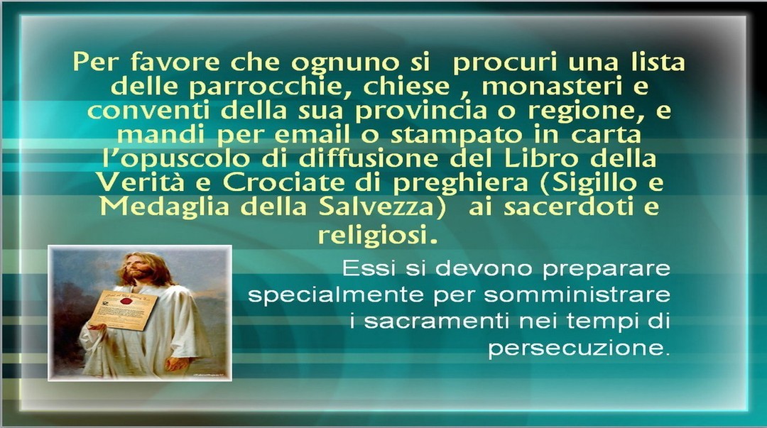 ❤ 🔵 ➽ ** IMPORTANTE: Siccome i segni sono già cominciati, invitiamo l'Esercito Rimanente ad aiutare Gesù a salvare le anime, con la preghiera intensa, ma anche diffondendo i messaggi del Libro della Verità...