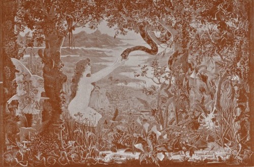 Lucien Lévy-Dhurmer, Floraison, 1903. (Carton de tapisserie pour la manufacture des gobelins)