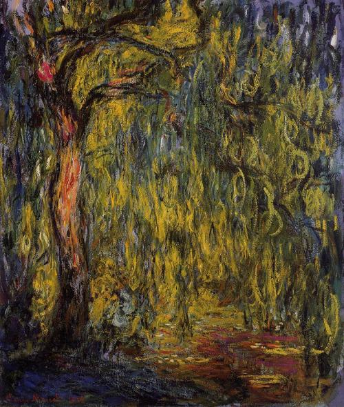 Weeping Willow  - Claude Monet ( 1921 - 1922) rightWeeping Willow  - Claude Monet ( 1918 - 1919)   l