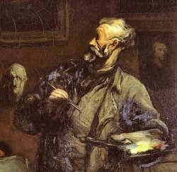   ‘Self Portrait (detail)’ by French painter and caricaturist Honore Daumier  