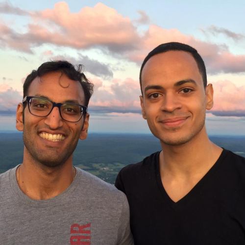 queermenofcolorinlove:Shawn (left) and I celebrating our first anniversary at the summit of Mt. Grey