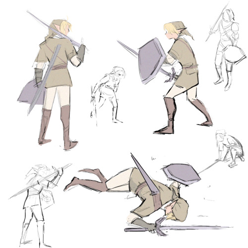 A hero needs to rest. Link poses at Zeet Studio life drawing! The poses where, UFF , you can ch