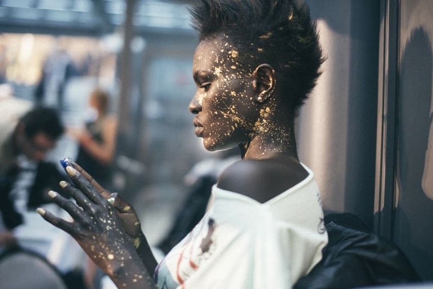 a-state-of-bliss:  Ajuma Nasenyana backstage @ Vivienne Westwood 2007 