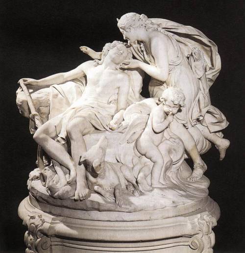 hildegardavon:René-Michel Slodtz, 1705-1764Diana and Endymion, ca. 1740, marble, height 85 cmPrivate