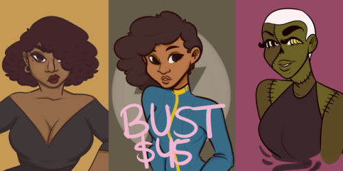 ghettoghoul:hi! my job wont be paying me until december so im taking commissions and even cutting do