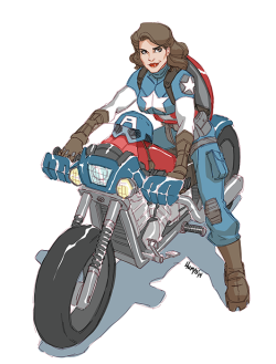 Americanninjax:  Been Wanting To Doodle Peggy Cap Ever Since That Text Post A Few