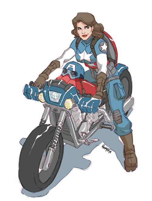 ani-bester: wondygirl: americanninjax: Been wanting to doodle Peggy Cap ever since that text post a 