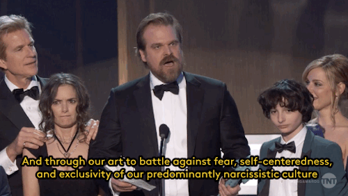 bethanyactually:  refinery29:  Watch: Trust us that it’s not clickbait when we say this speech about punching Nazis was so fired up that it changed our lives The theme of the 2017 SAG Awards was unity, unity, and more unity. For one of the final speeches