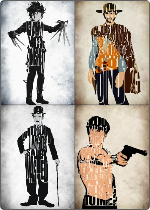 coolpops:  Cool Typographic Characters by Ayse Deniz aka Deniz Akerman  - links for prints