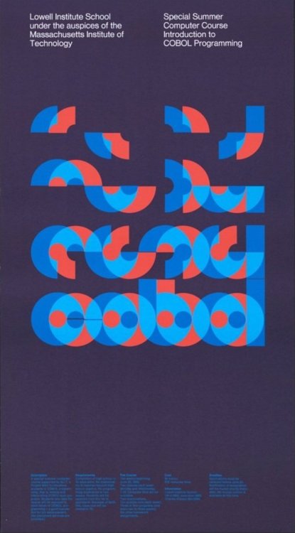 design-is-fine:Dietmar Winkler, poster design for MIT, 1967-1969. Via Twitter @RecRuinLandscp