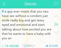 cartel:  Safe sex 101 by yik yak 